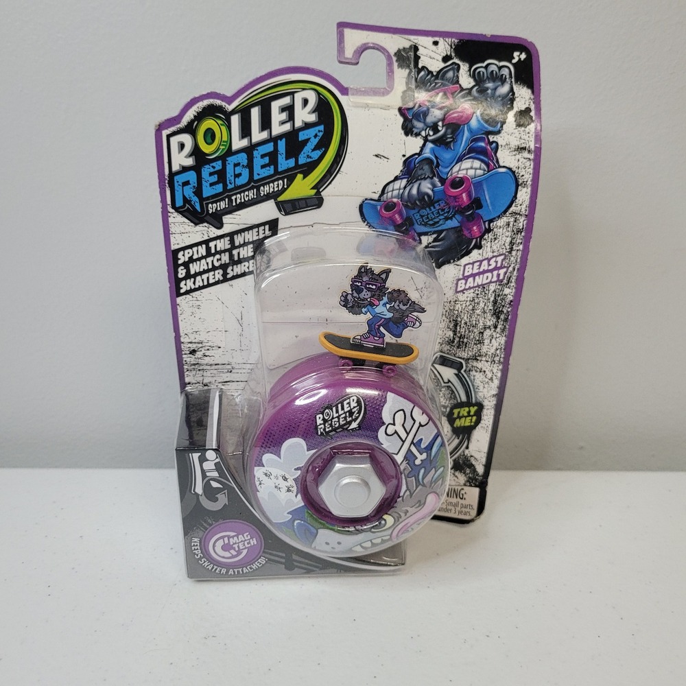 Roller Rebelz Beast‎ Bandit ToyMonster Mag Tech Skater Wheel Purple Wolf Toy NEW